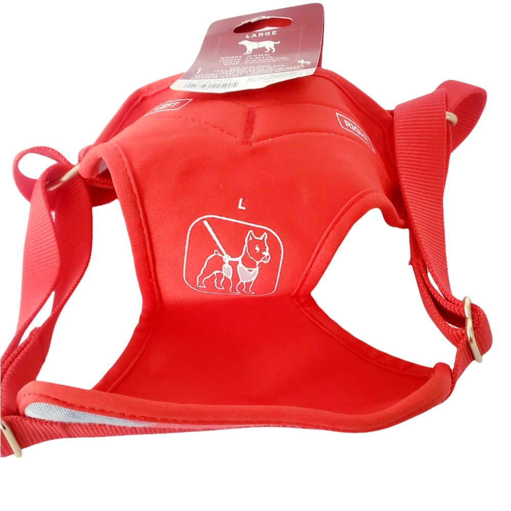 Wondershop Dog Harness Red Grey Plaid Size Large